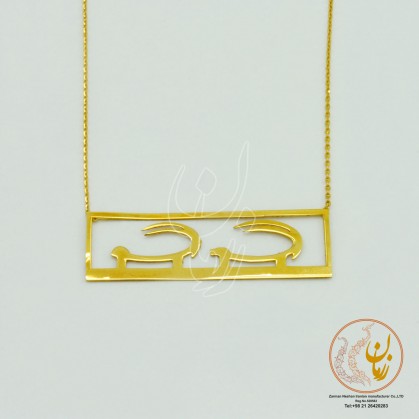 گردنبند طلا - طرح نقوش سفال ایران باستان-ZMM0833